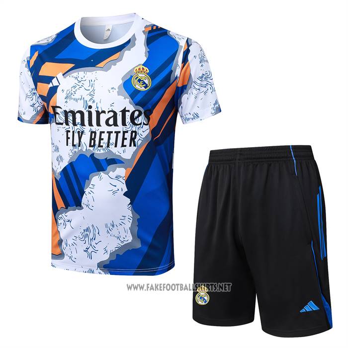 Tracksuit Real Madrid Short Sleeve 2025-2026 Blue - Shorts White